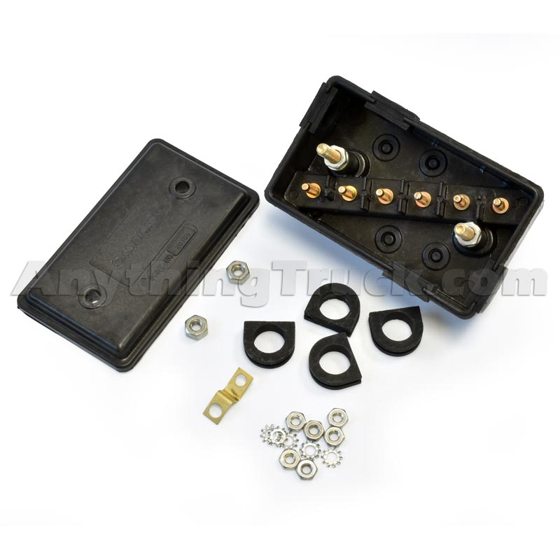 Haldex BE22080 6Terminal Junction Box with 1/4"20 Mounting Studs