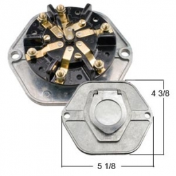 Haldex BE24000 7-Way Circuit Breaker Style Trailer Wiring Receptacle (Special Order)