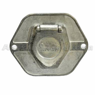 Haldex BE24001 7-Way Non-Circuit Breaker Trailer Wiring Receptacle - Ring Terminals, No Breakers