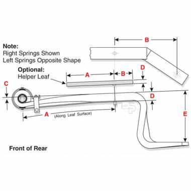 75-175 RH Z-Spring, Front of Rear, Peterbilt/KW AG210/400L