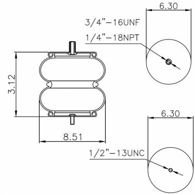 Spring Pro 886897 Air Bag, Replaces Firestone W01-358-6897, Watson & Chalin AS-0058