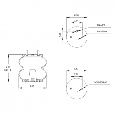 Spring Pro 886905 Air Bag, Replaces Hendrickson Trailer S-3518, Watson & Chalin AS-0020