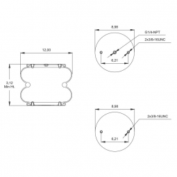Spring Pro 887443 Air Bag, Replaces Watson & Chalin AS-0027 & Firestone W01-358-7443