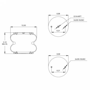 Spring Pro 887443 Air Bag, Replaces Watson & Chalin AS-0027 & Firestone W01-358-7443