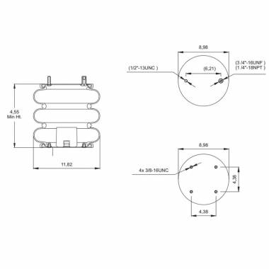 Spring Pro 888033 Air Bag, Replaces Hendrickson Trailer S14487 (Ride Bag)