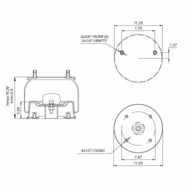 Spring Pro 888050 Air Bag, Replaces Hendrickson S-4771, Watson & Chalin AS-0039