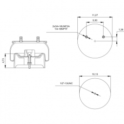 Spring Pro 888091 Air Bag, Replaces Hendrickson S-20901 and Firestone W01-358-8091