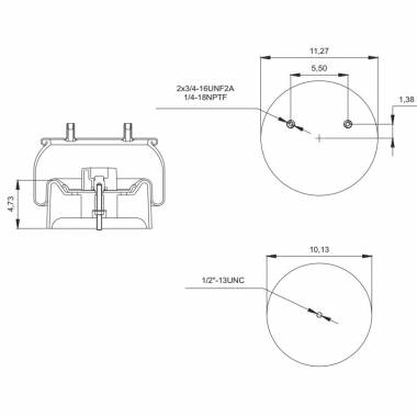 Spring Pro 888091 Air Bag, Replaces Hendrickson S-20901 and Firestone W01-358-8091