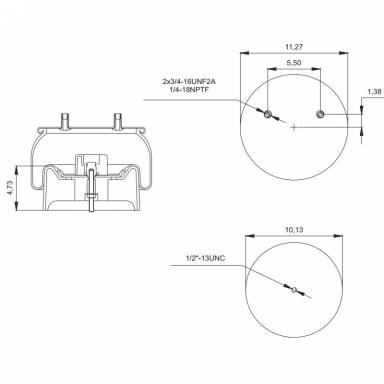 Spring Pro 888091 Air Bag, Replaces Hendrickson S-20901 and Firestone W01-358-8091