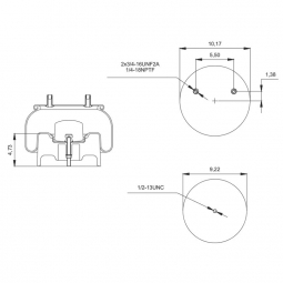 888709 Air Bag, Replaces Hendrickson Trailer (Intraax AA230) S21800 & Firestone W01-358-8709