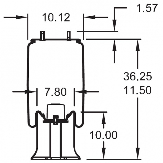 Firestone W01-358-8724 Air Bag, Replaces Hendrickson S-22697
