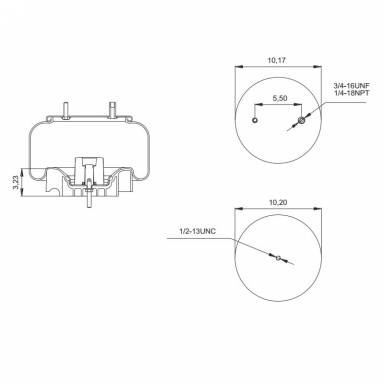 Spring Pro 888729 Air Bag, Replaces Meritor 202796 and Firestone W01-358-8729 Air Springs