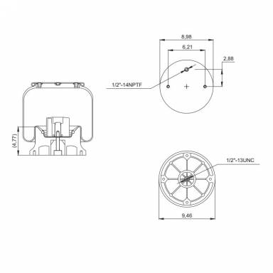Spring Pro 888813 Air Bag, Replaces Kenworth & Peterbilt C81-1012 and Firestone W01-358-8813