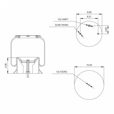 Spring Pro 889026 Air Bag, Replaces Peterbilt 03-06213 & 03-07111 Low Mount Air Leaf