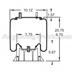 Firestone W01-358-9210 Air Bag, Replaces Granning 2577 Air Spring