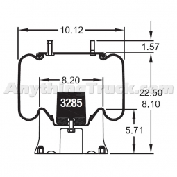 Firestone W01-358-9275 Air Bag, Replaces Ridewell 1003589275C Air Spring