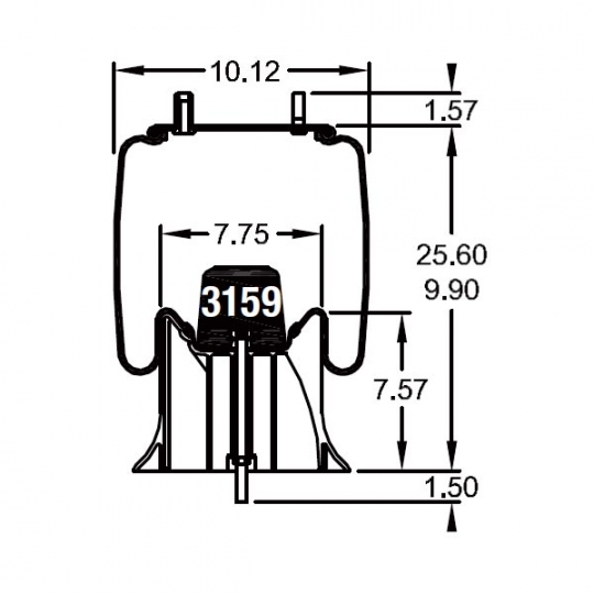 Firestone W01-358-9346 Air Spring, Replaces Holland 90557126