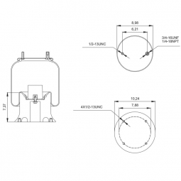 Spring Pro 889367 Air Bag, Replaces Hendrickson Trailer S14249 & Firestone W01-358-9367 Air Springs