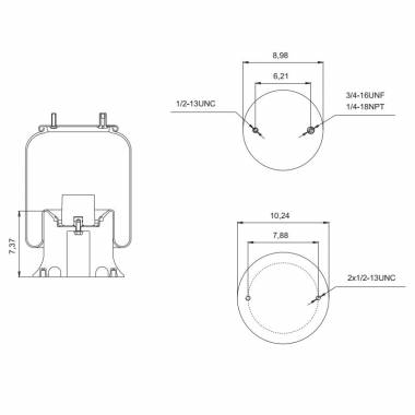 Spring Pro 889394 Air Bag, Replaces Hendrickson S103522 & Fruehauf UCE-9393-2