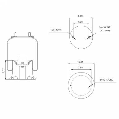 Spring Pro 889394 Air Bag, Replaces Hendrickson S103522 & Fruehauf UCE-9393-2