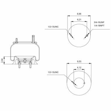 Spring Pro 889422 Air Bag, Replaces K303-6, K303-14, and K303-15 for KW Airglide 100