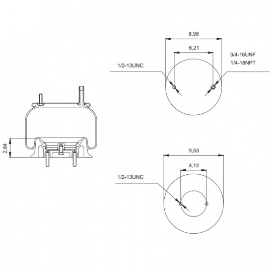 Spring Pro 889422 Air Bag, Replaces K303-6, K303-14, and K303-15