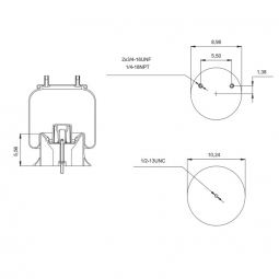 889626 Air Bag, Replaces Hendrickson Trailer S23720 & Firestone W01-358-9626 Air Springs