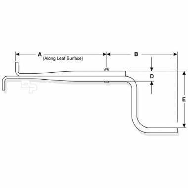 Dayton Parts 75-163 Z-Spring for Peterbilt Low Mount Air Leaf, OEM# 03-07640
