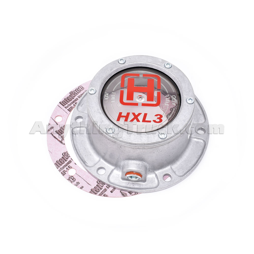 Hendrickson S34784 Trailer Axle Hub Cap HXL3, HN, Side Fill Plug, 6 Holes, 51/2" Bolt Circle