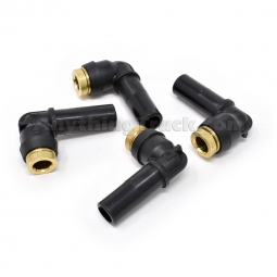 SAF Holland 50860005 Push-to-Connect Fitting Conversion Kit, 3/8" PTC to 1/4" PTC, 90 Degree