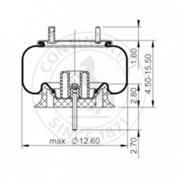AB1DK23I-P978 Air Spring, Replaces SAF Holland 90557375