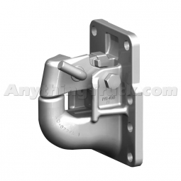 SAF Holland PH-400-H 50-Ton Rigid Type Pintle Hook with Air Cushioned Snubber, 8 Mounting Holes
