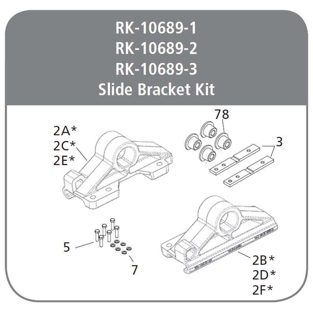 SAF Holland RK106893 9" ILS Fifth Wheel Bracket Replacement Kit