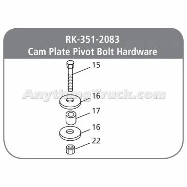 SAF Holland RK-351-2083 FW35 & FW33 Cam Plate Pivot Bolt Hardware Kit (DISCONTINUED)