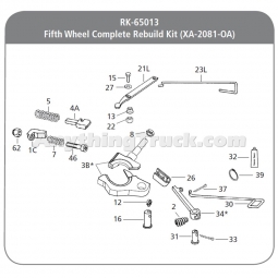 SAF Holland RK-65013 Fifth Wheel Rebuild Kit for FW2080 P/N XA-2081-OA, 3.5" Kingpin Lock