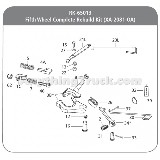 SAF Holland RK-65013 Fifth Wheel Rebuild Kit for FW2080 P/N