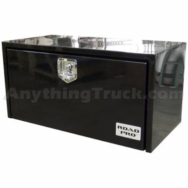 Road Pro 1702300 Steel Underbody Toolbox, 18" x 18" x 24", T-Handle, Black Powdercoat