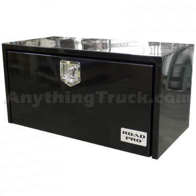 Road Pro 1702300 Steel Underbody Toolbox, 18" x 18" x 24", T-Handle, Black Powdercoat