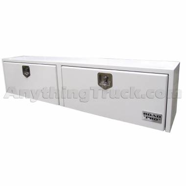 Road Pro 1702840 Steel Topside Toolbox, 13" x 16" x 72", Locking T-Handle, White