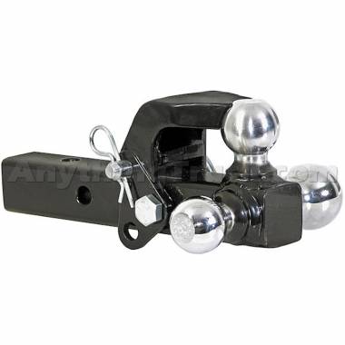 Buyers Products 1802279 Solid Shank Tri-Ball Mount with Pintle Hook, 1-7/8" 2" & 2-5/16" Balls