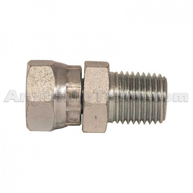 Buyers Products H9205X4X4 Female Swivel to Male Pipe Fitting, 1/4" NPSM Female x 1/4" NPT Male