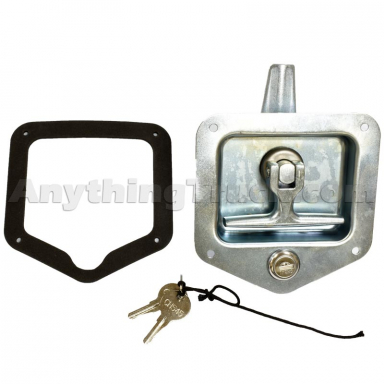 Buyers Products L8915 Zinc Plated Single Point T-Handle Latch With Mounting Holes
