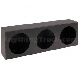 LB6183PTP Light Box, Three 4" Round Holes, 18" x 6" x 3", Black