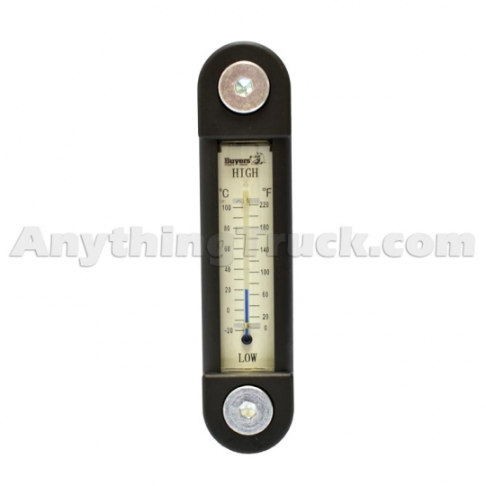 Buyers Products LRD02A Black and Silver Oil Level Gauge with Thermometer 