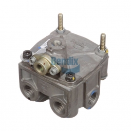 Bendix 800481 R-12DC Relay Valve, 4 PSI Crack Pressure, 2 Horizontal & 2 Vertical Delivery Ports