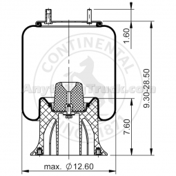 BWP AS64382 Continental Air Spring, Replaces Firestone W013589320