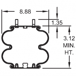 Firestone W01-358-6890 Air Spring, Replaces Holland 90557228