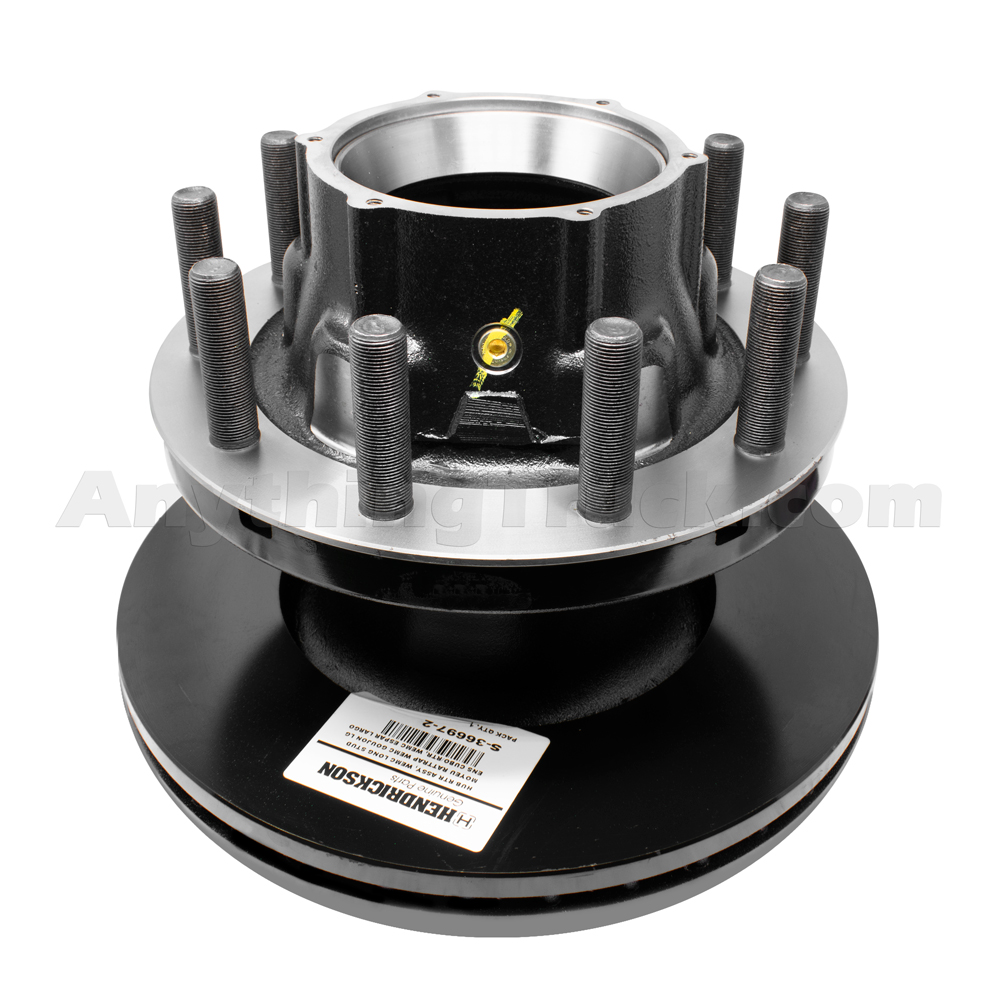 Hendrickson S366972 Walther DuraLight Hub & Rotor Assy, Long Studs
