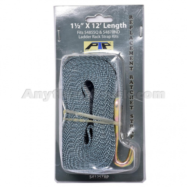 Pro Trucking Products 5412STRP 1-1/2" x 12ft Ladder Rack Ratchet Tie Down Replacement Strap
