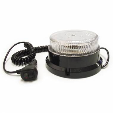 Pro LED 2599AMAG UFO Amber LED Beacon, Clear Lens, 10 Flash Patterns, Magnet Mount, 10-30 Volts DC